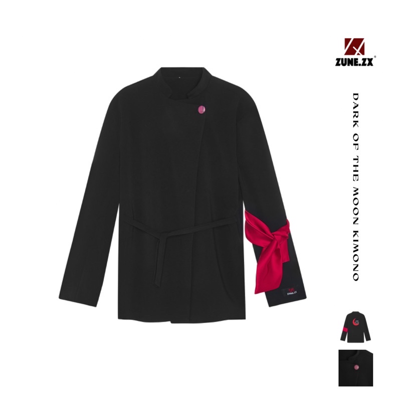 Áo khoác kimono Zune.zx đen phong cách Nhật Bản, Dark of the moon kimono