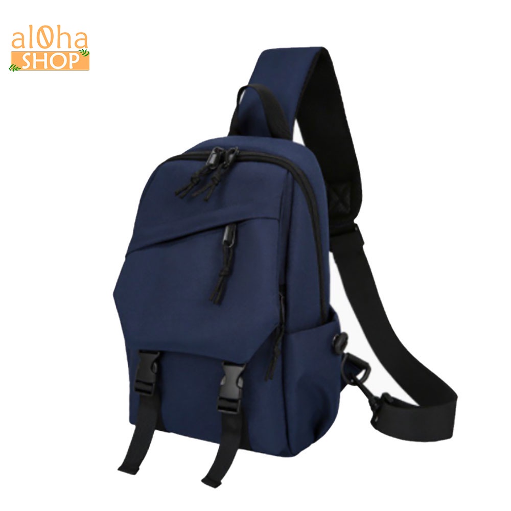 Túi đeo chéo Basic chống nước, tích hợp dây sạc USB unisex nam nữ - al0ha Shop