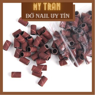 Đầu mài nhám , đầu nhám giấy màu nâu nhám móng