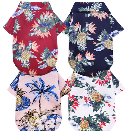 Áo sơ mi cho chó quần áo mùa hè đi biển quần áo vest thú cưng quần áo hoa T-shirt Hawaii lớn con mèo nhỏ Chihuahua làm mới mùa hè