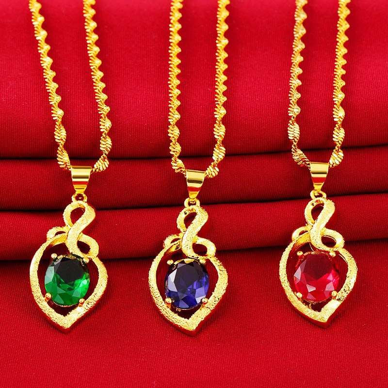 DÂY CHUYỀN  Nữ MẶT Đá Đỏ 18K