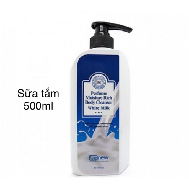 Combo Dưỡng Thể Benew 450ml + Sữa Tắm Tinh Chất Sữa Tươi Dabo 750ml