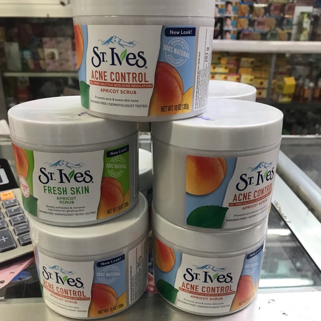 Kem Tẩy Tế Bào Chết Toàn Thân và mặt Hương Mơ St. Ives 283g