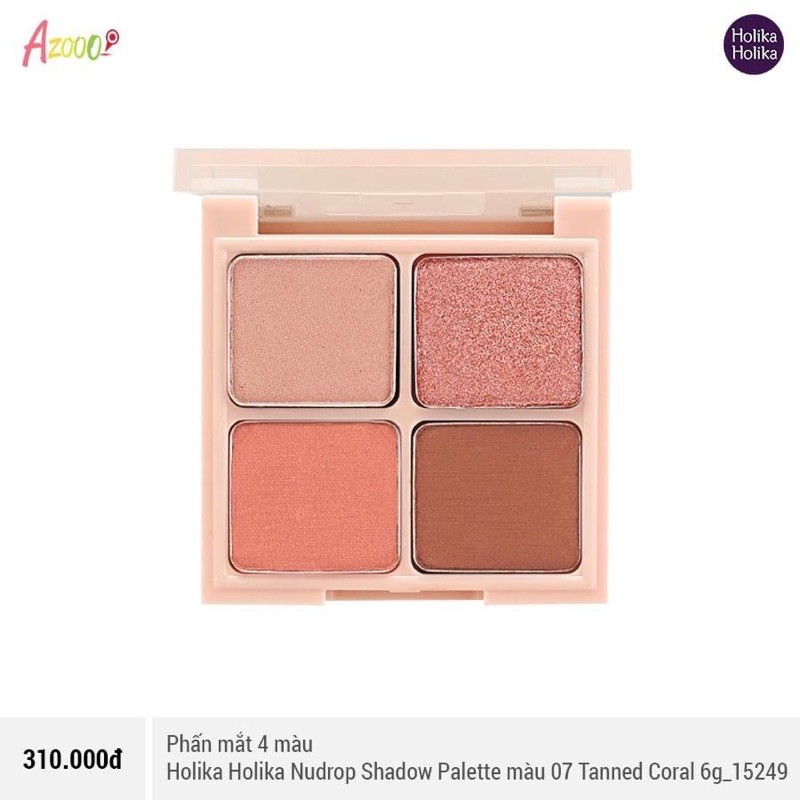 Phấn mắt 4 màu Holika Holika Nuỏp Shadow Palette