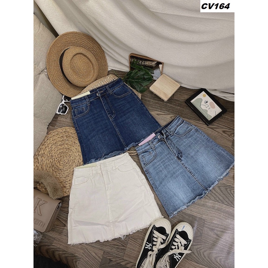 Chân váy jeans co giãn có quần liền trong CV164
