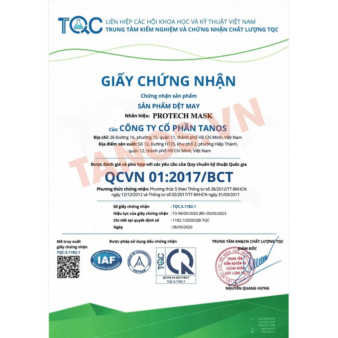 Khẩu trang vải kháng khuẩn 3 Lớp Protech Mask [30 lần giặt] | BigBuy360 - bigbuy360.vn