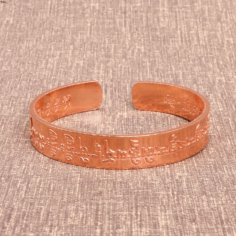 Yueying Vòng Tay Hạt Đồng Nguyên Chất Hình Trái Tim Lõm Phật Giáo Tây Tạng Có Mùi Thơm Hoa Sen