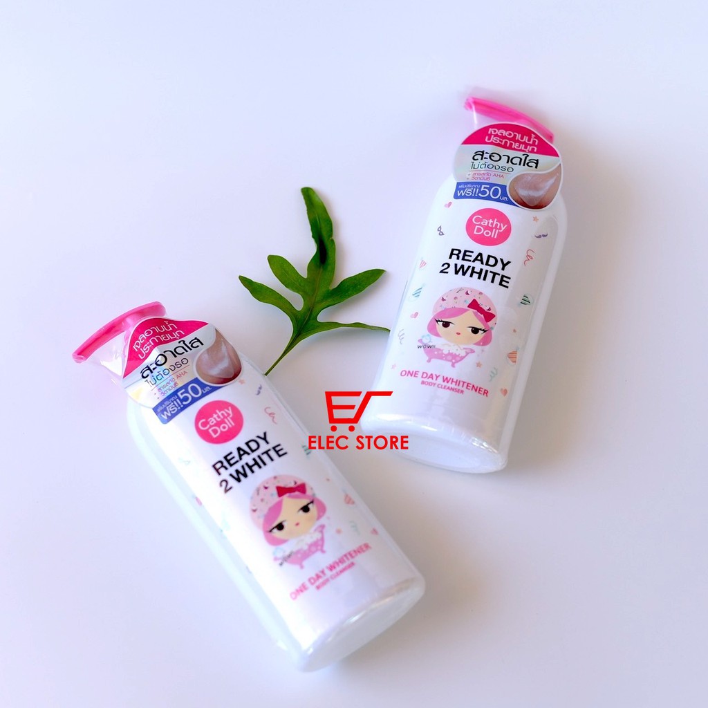 Sữa tắm Ready 2 white one day whitener Cathy Doll 500ml Thái Lan