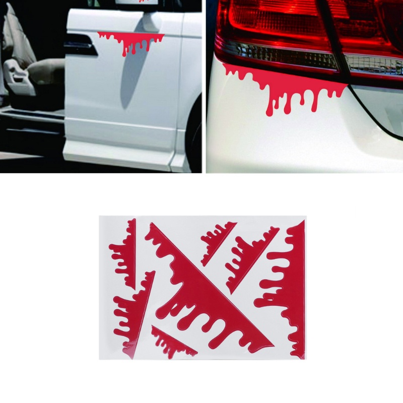 Set 7 Miếng Dán Vinyl Hình Zombie Vui Nhộn Trang Trí Xe Hơi