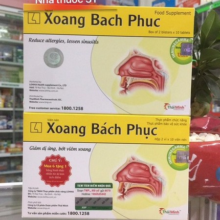 xoang bách phục - giảm dị ứng , bớt viêm xoang.