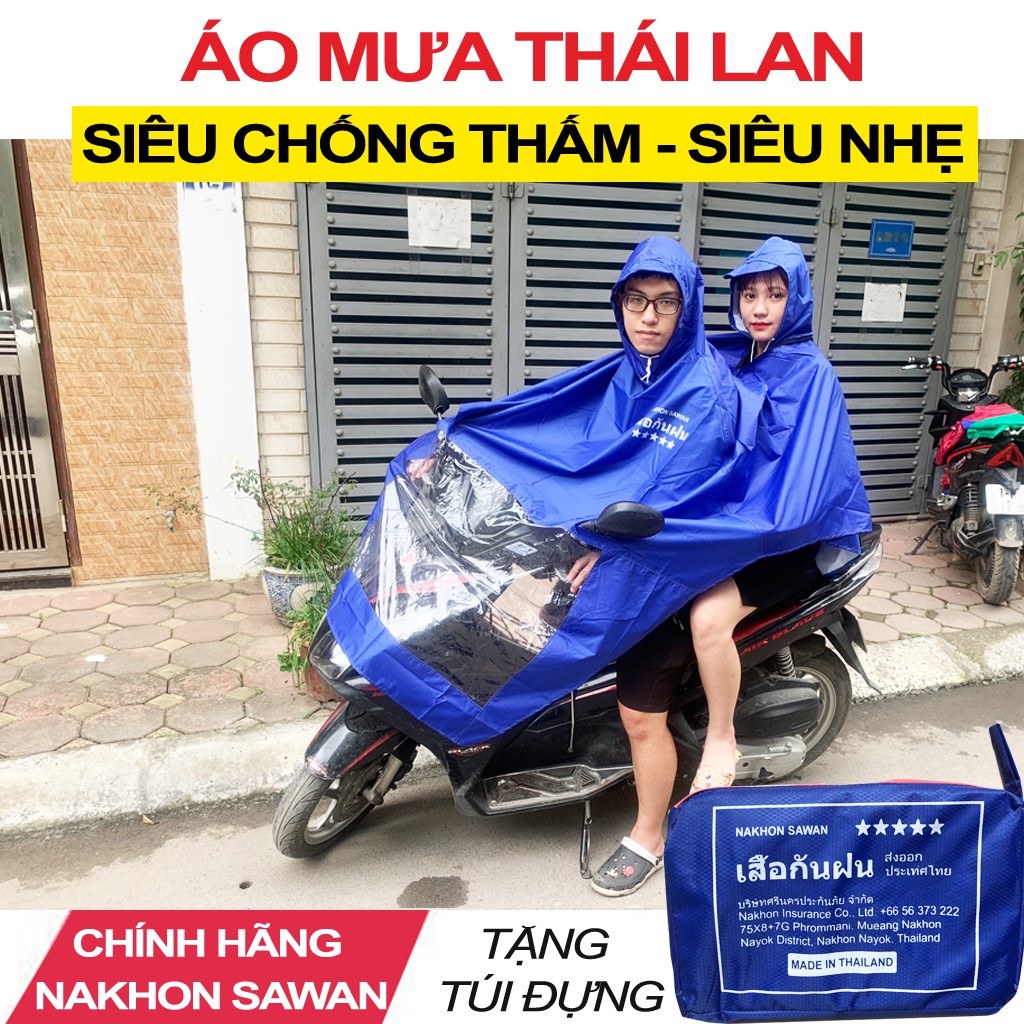 Áo Mưa Hai Đầu Thái Lan NaKhon SaWan - Áo Mưa Đôi Xe Máy