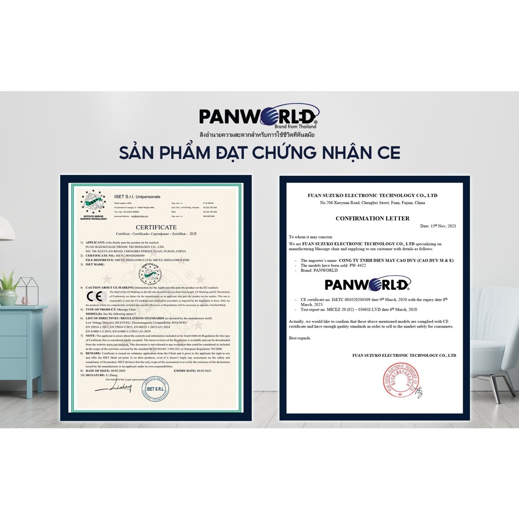 Ghế massage Panworld PW-4422 thương hiệu Thái Lan