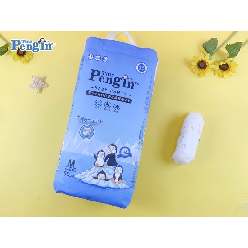Bỉm dán/bỉm quần Pengin hãng Tiny cao cấp đủ size Nb/S/M/L/XL/XXL/XXXL 50 miếng
