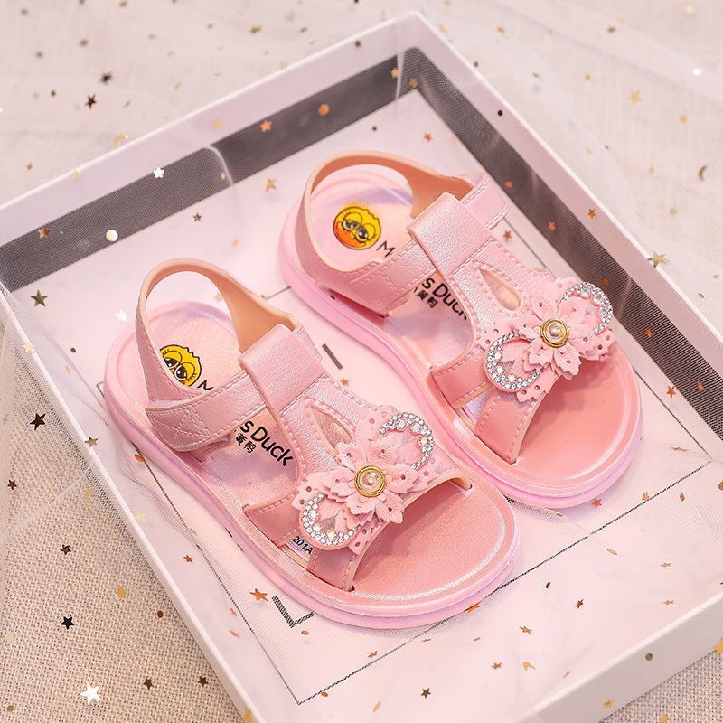 Sandal bé gái. Sandal quai hậu cho bé gái lơ xinh phong cách hàn quốc.ML2201A