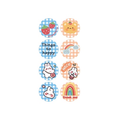 Set 100 tem dán/ nhãn dán Thank you mẫu 3 size 2.5 cm