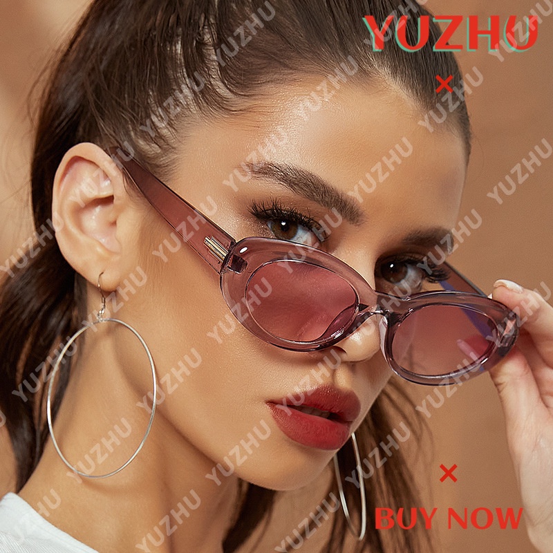 Kính Mát Gọng Oval Màu Sắc Kẹo Ngọt Phong Cách Phương Tây Thời Trang