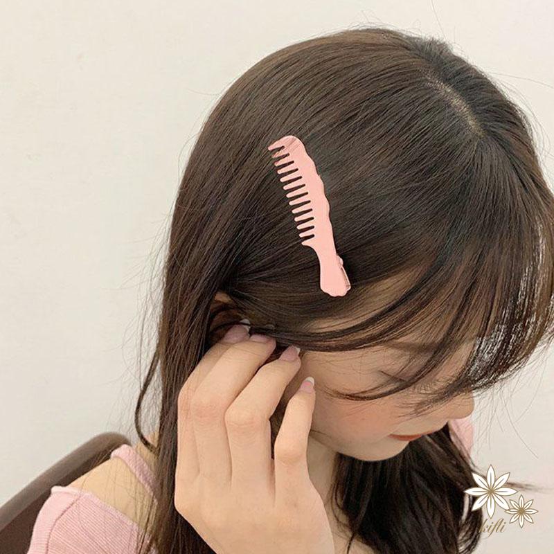 Kẹp Tóc Hình Lược Nhỏ Màu Kẹo Sáng Tạo Thời Trang Hàn Quốc Cho Nữ