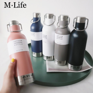 Bình Nước Giữ Nhiệt Bằng Thép Không Gỉ Phong Cách Hàn Quốc