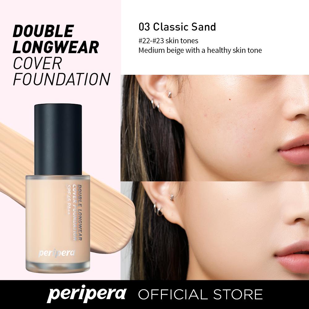 Kem Nền Che Phủ Khuyết Điểm Peripera Double Longwear Cover Foundation 30ml