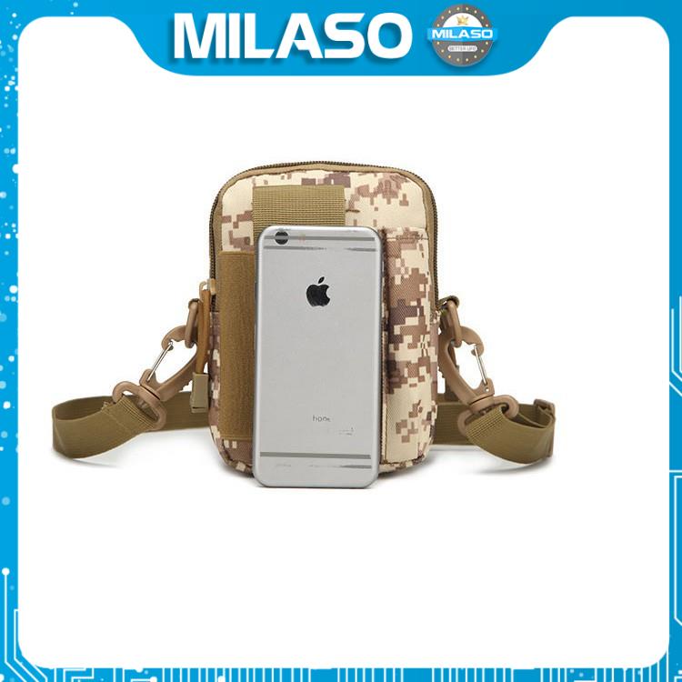Túi Đeo Hông Nam Nữ MILASO EDC Rằn Ri Có Thể Đeo Chéo Hoặc Gắn Balo Nhiều Ngăn Chống Nước FB-001204