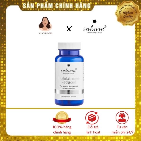 Viên uống trắng da chống lão hóa Sakura L-Glutathione Reduced 60 viên