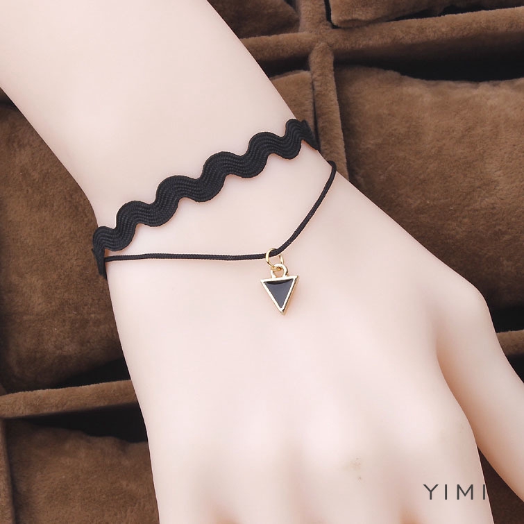 Vòng Tay Nhiều Sợi Mặt Hình Tam Giác Phong Cách Retro Hàn Quốc | BigBuy360 - bigbuy360.vn