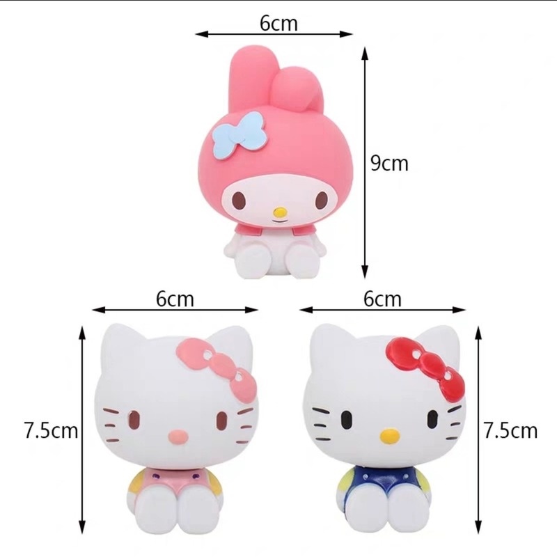 Phụ Kiện Trang Trí Bánh Kem Hình Mèo Hello Kitty