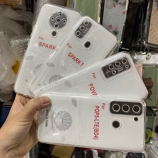 Ốp Tecno spark 6, spark 7,Pova 2, Pop 5LTE dẻo trong,viền bảo vệ camera.