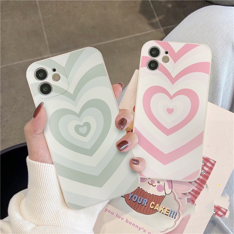 Ốp lưng iphone hình trái tim love may mắn dẻo cạnh vuông bảo vệ camera 7plus/8plus/x/xs/xsmax/11/12/13/14/pro/promax