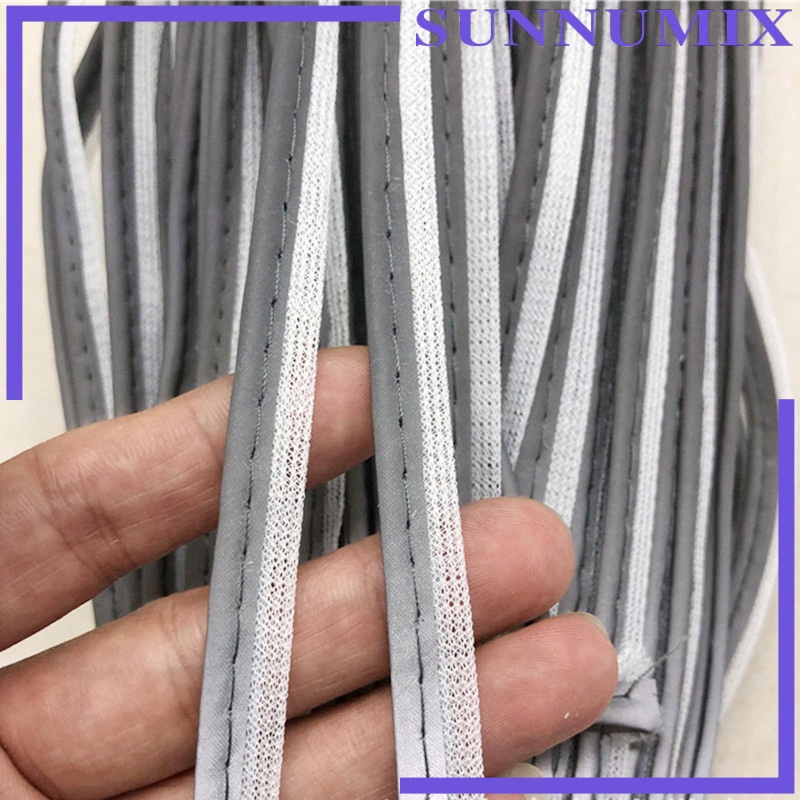 [SUNNIMIX]Warning Silver Reflective Markers Reflectivetape Trim Webbing Tape for Hats