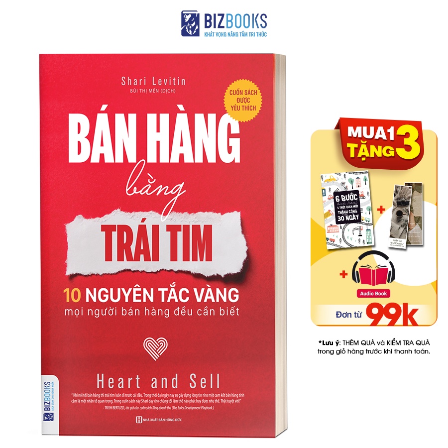 BIZBOOKS - Sách - Bán Hàng Bằng Trái Tim - 1 BEST SELLER