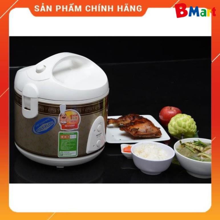 Nồi cơm điện SHARP 1,0 Lít KS11ETV, Hàng chính hãng - Bảo hành 12 tháng  - BM