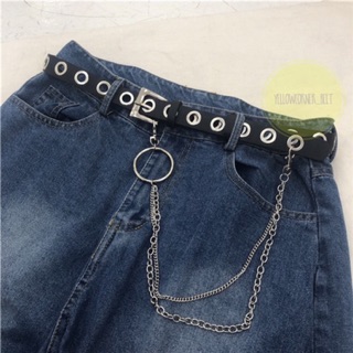 [ CÓ SẴN ] Thắt lưng lỗ kèm chain