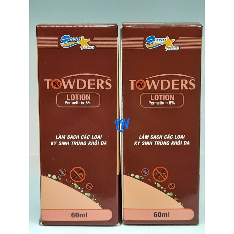 Dung dịch loại sạch ghẻ, rận và các loại ký sinh trùng Towders lotion 60ml