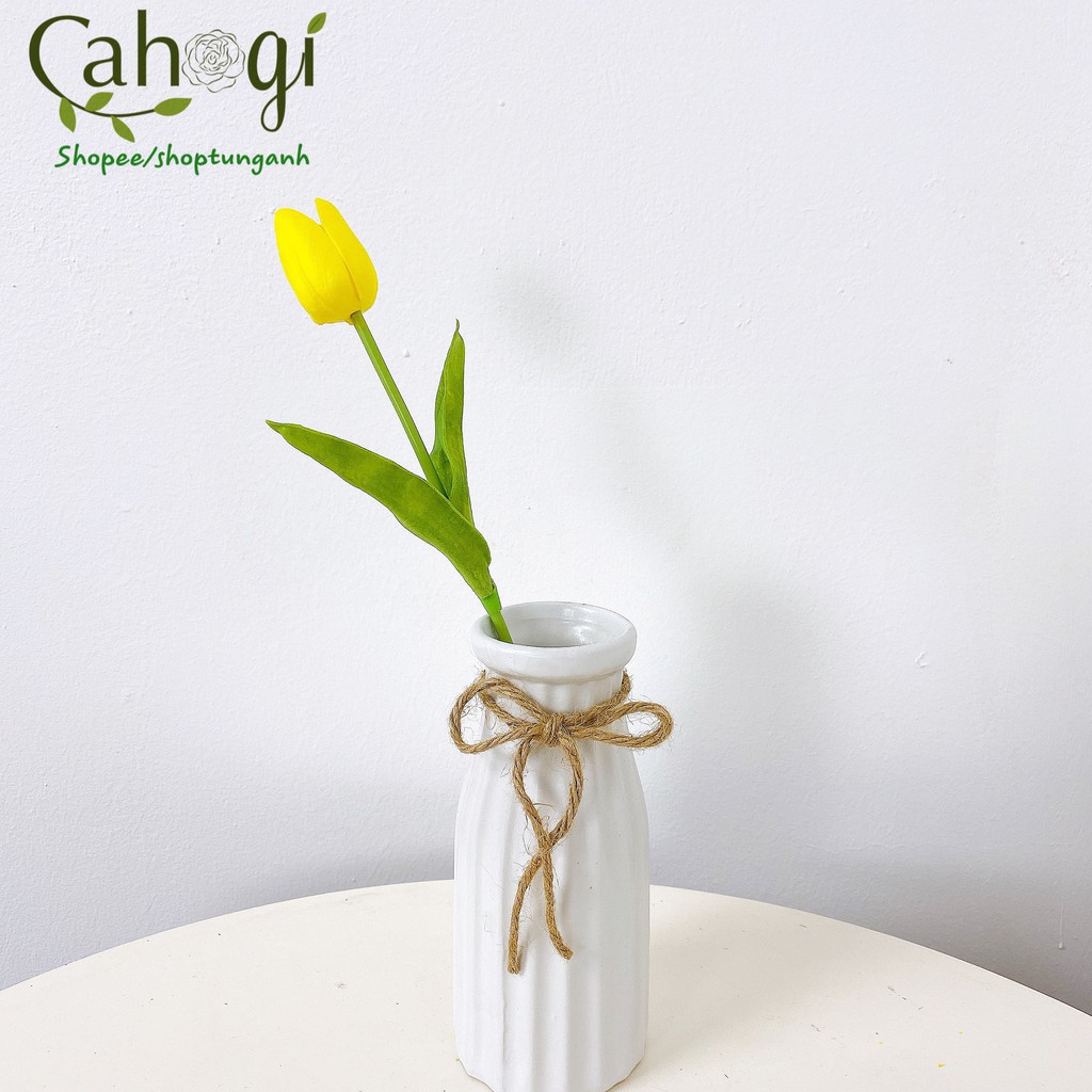 Bình Sứ Cắm Hoa- Bình Dáng Chai Sữa