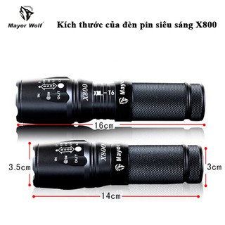 Đèn pin siêu sáng X800