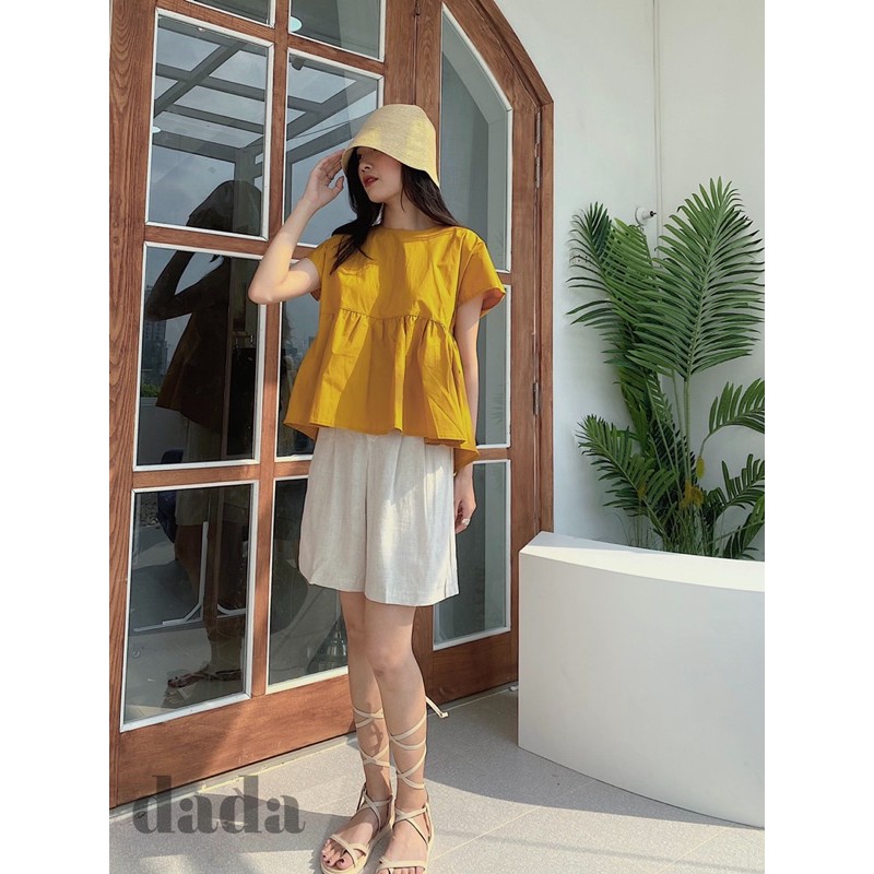 Áo peplum thắt nơ đằng sau