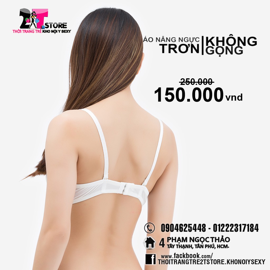 Áo Nâng Ngực Cotton Không Gọng Trơn (Trắng)