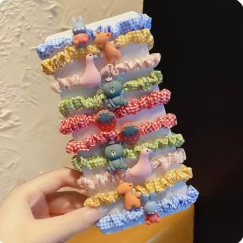 [Set] Băng Đô Cột Tóc Mười Băng Đô Hình Công Chúa Màu Kẹo Hoa Quả Phiên Bản Hàn Quốc