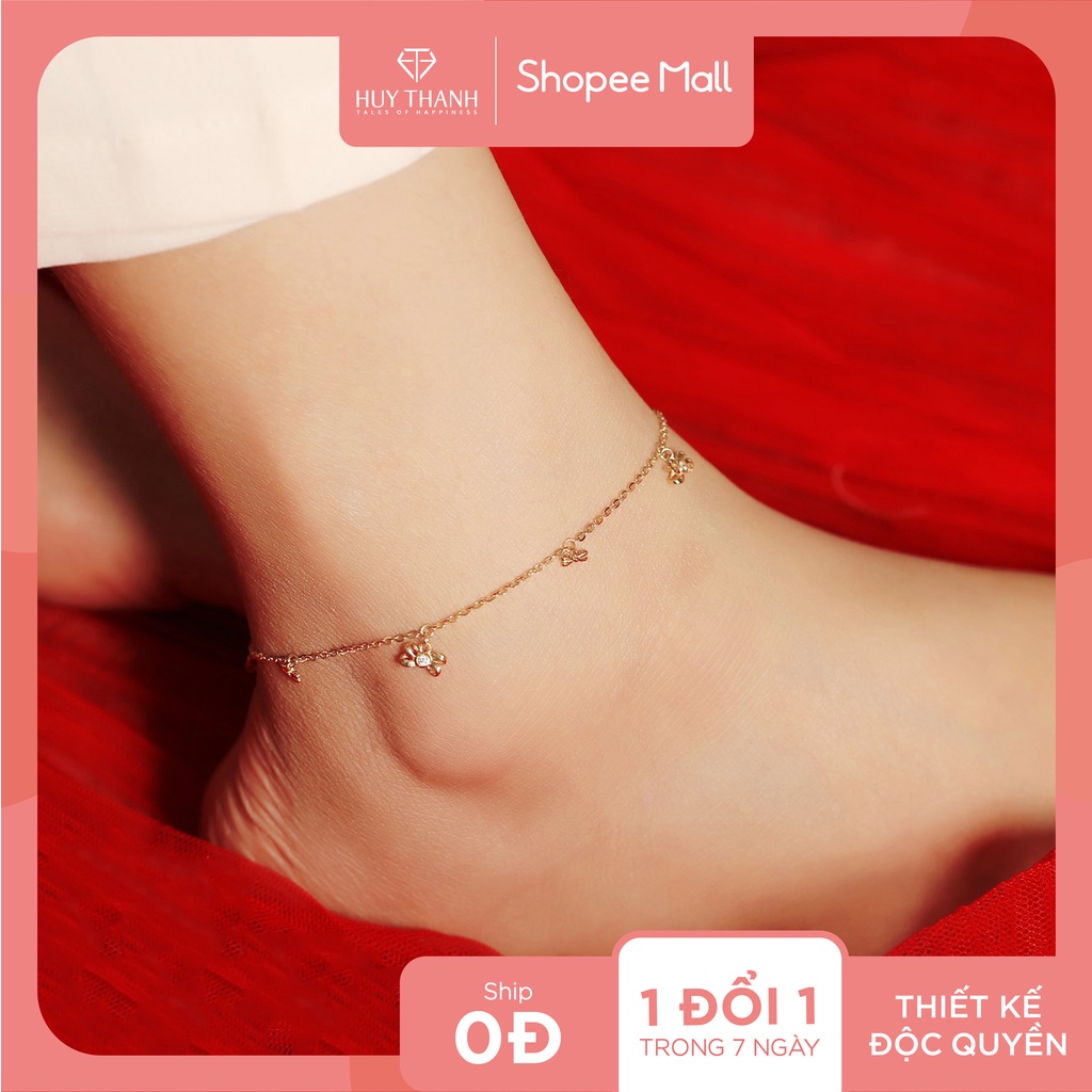 Lắc chân vàng 14k LCLF07 Huy Thanh Jewelry