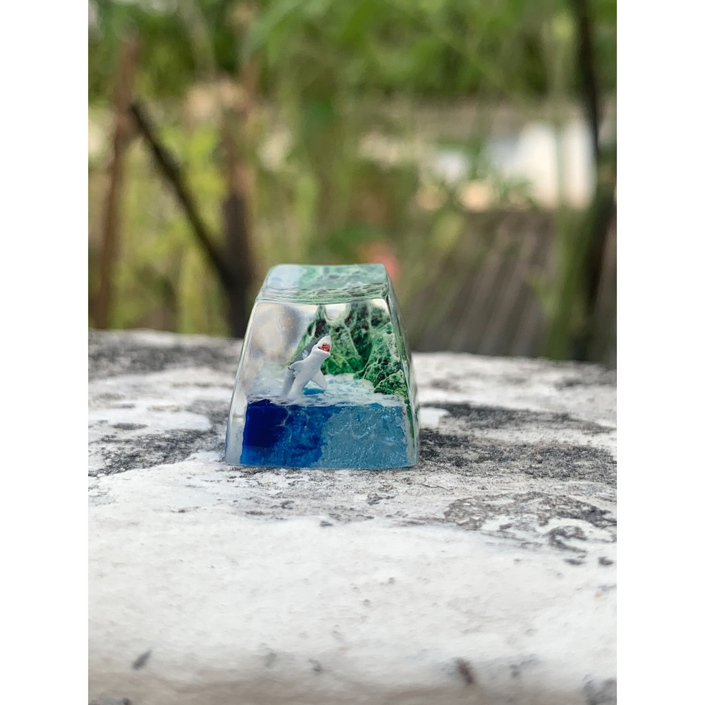 Nút bàn phím keycap cá mập và biển cả