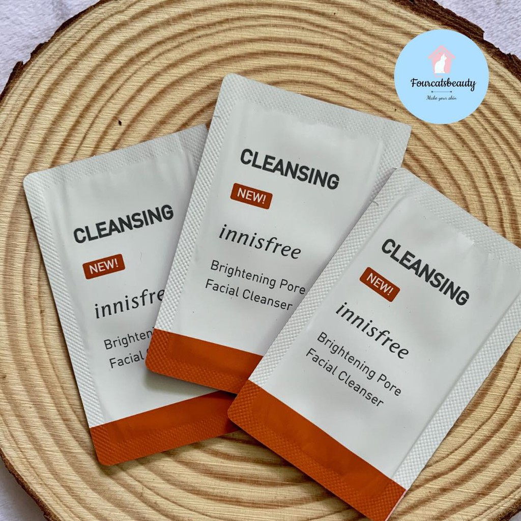 Sample 1ml Sữa Rửa Mặt Tạo Bọt Mịn Màng Và Hỗ Trợ Làm Sáng Da Innisfree Brightening Pore Facial