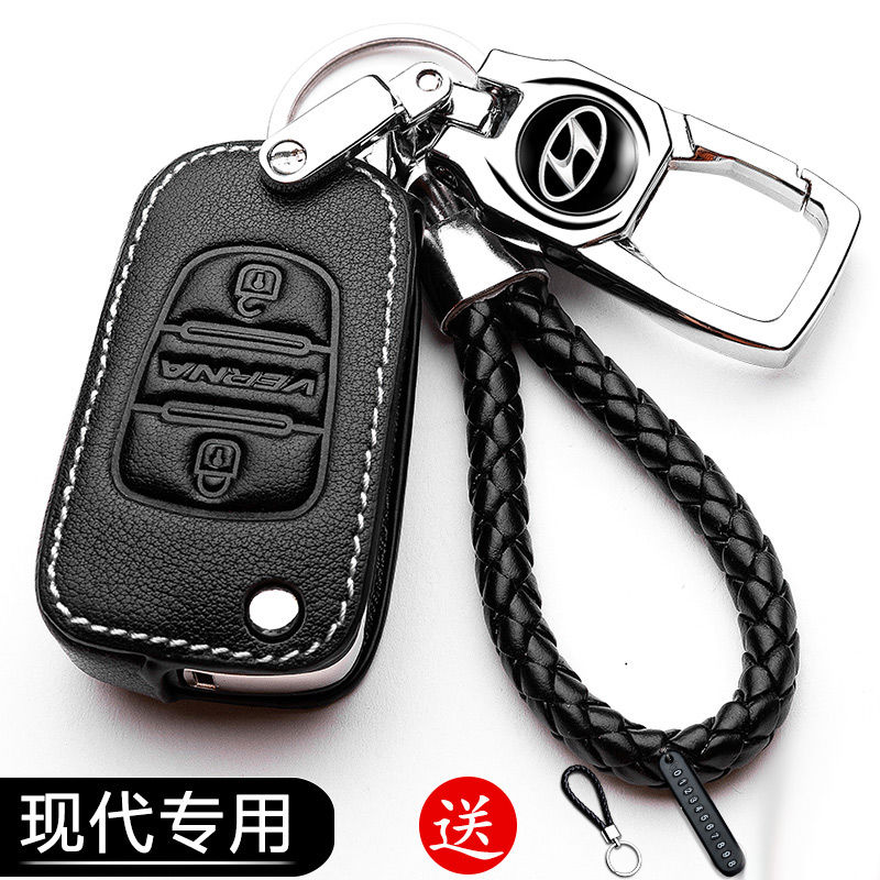 Bao da chìa khóa xe ô tô Hyundai bảo vệ chìa bền đẹp chắc chắn dành cho các loại smartkey i10/tucson/elantra