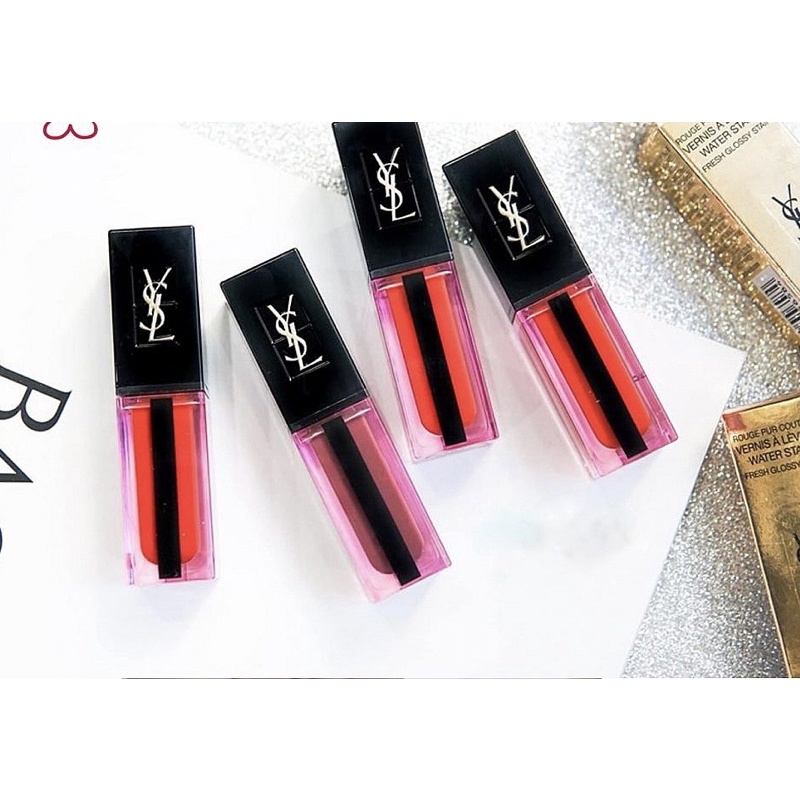 Son YSL Rouge Pur Couture Vernis À Lèvres Fresh Glossy Stain - màu 610, 612, 613, 617, 618