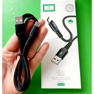 Dây cáp sạc bọc dù hãng Earldom sạc nhanh nhiều loại đầu USB hoặc type-C