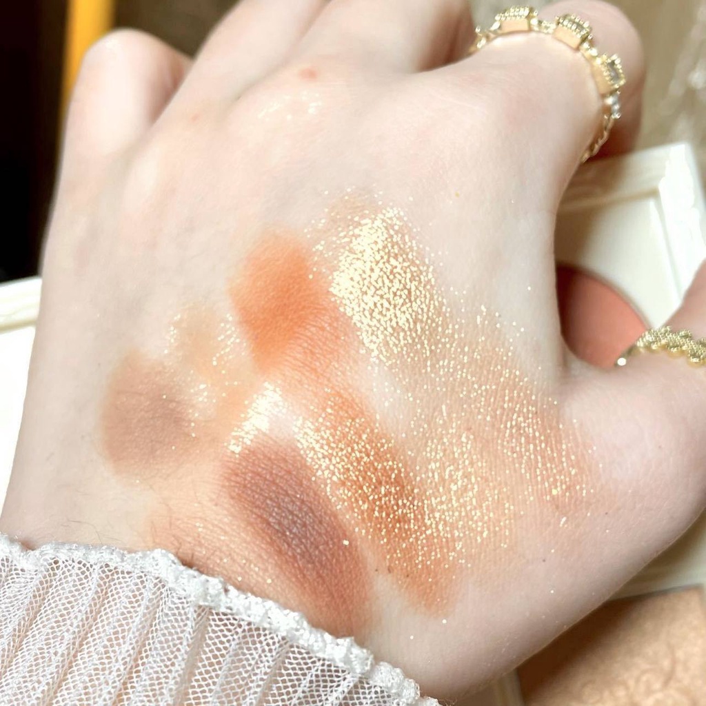 BM04 Bảng mắt, Phấn mắt 12 Màu Coco Hoạ Tiết Đá Hoa Cương Gồm Màu Lì / Tông Nude / Kim Tuyến Phong Cách