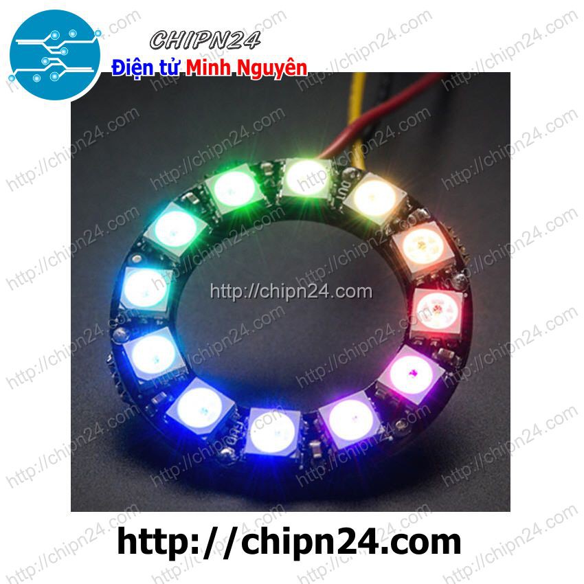 [1 pcs] Mạch Led RGB WS2812 5050 (12 LED TRÒN)