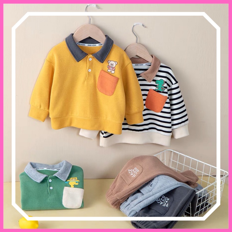 Bộ Nỉ Cho Bé Trai Và Bé Gái, Bộ Quần Áo Thu Đông Trẻ em Cao Cấp Cân Nặng Từ 7-28kg BETHOKIDS