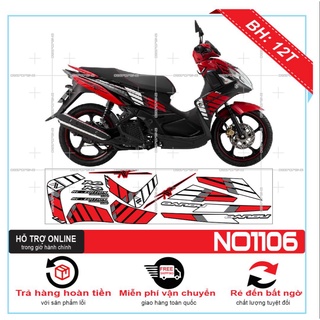 TEM XE NOUVO 5 CHẾ ĐỎ ĐEN - TRUNG DECAL