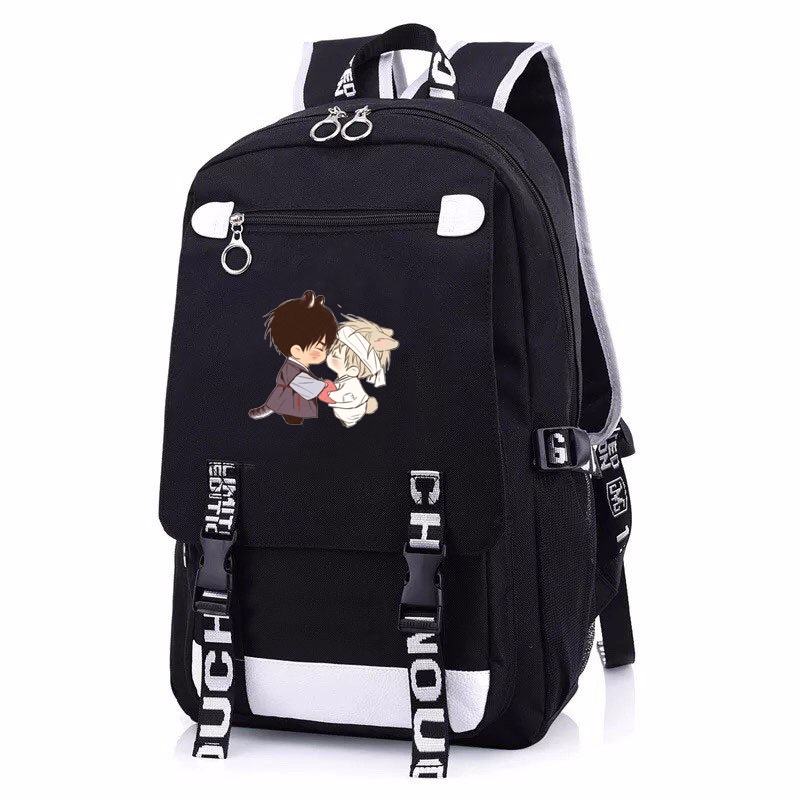 Balo nam nữ in hình NO LOVE ZONE chibi anime cặp sách đi học